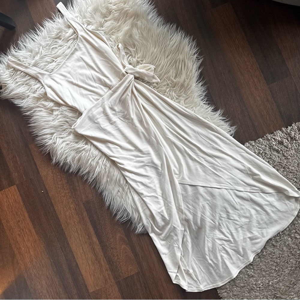 Wilfred Cream High Low Dress